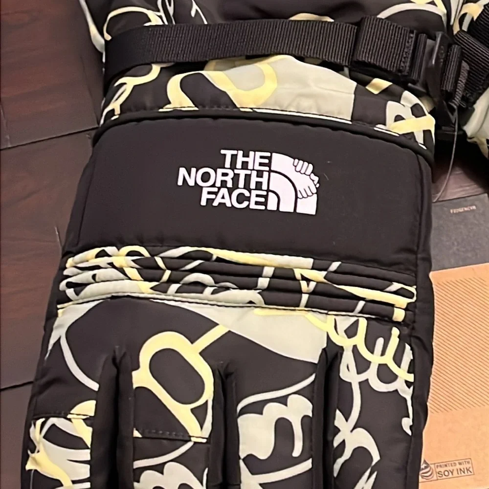 The North Face Montana Hands Print Ski Snowboard Gloves DryVent Etip Womens XL